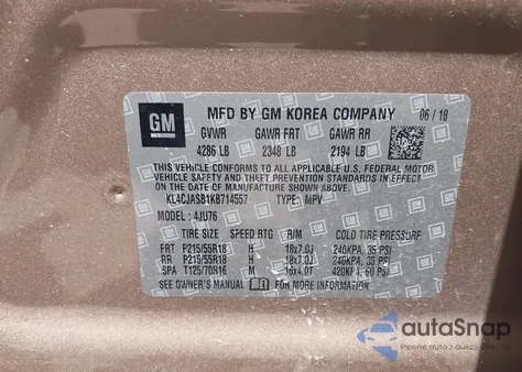 2019 Buick Encore Fwd Preferred из США, поврежденный, VIN KL4CJASB1KB714557